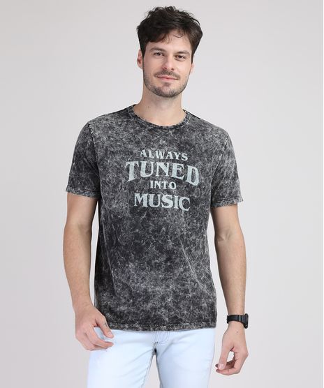 Camiseta-Masculina-Marmorizada--Always-Tuned-Into-Music--Manga-Curta-Gola-Careca-Preta-9944526-Preto_1
