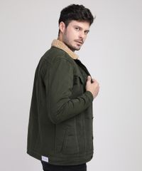 Jaqueta-de-Sarja-Trucker-Masculina-com-Pelo-Verde-Militar-9879890-Verde_Militar_2