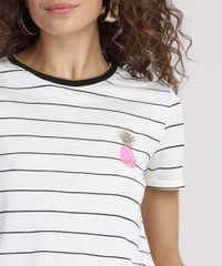 Blusa-Feminina-Listrada-com-Abacaxi-Manga-Curta-Decote-Redondo-Off-White-9942861-Off_White_4