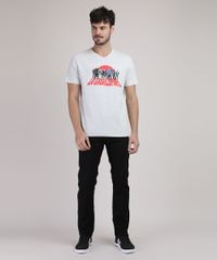 Camiseta-Masculina-La-Casa-de-Papel-Manga-Curta-Gola-V-Cinza-Mescla-Claro-9942106-Cinza_Mescla_Claro_3