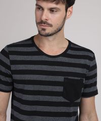 Pijama-Masculino-Camiseta-Listrada-Manga-Curta-com-Bolso---Calca-Preta-9951349-Preto_4