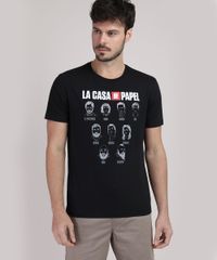 Camiseta-Masculina-La-Casa-de-Papel-Manga-Curta-Gola-Careca-Preta-9948713-Preto_1