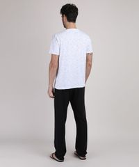Pijama-Masculino-Camiseta-Cinza-Mescla-Manga-Curta----Calca-Preta-9951348-Preto_2