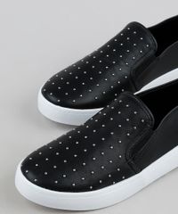 Tenis-Slip-On-Feminino-Via-Uno-com-Tachas-Preto-9907595-Preto_3
