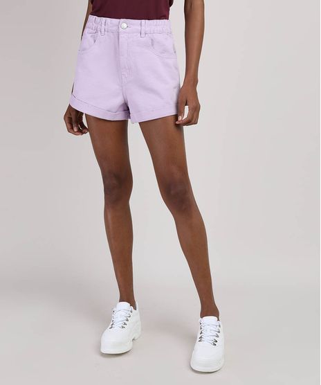 Short-de-Sarja-Feminino-Mom-Cintura-Alta-Lilas-9950165-Lilas_1