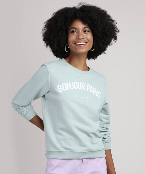 Blusao-de-Moletom-Feminino--Bonjour-Paris--Verde-Claro-9871718-Verde_Claro_1