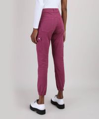 Calca-de-Sarja-Feminina-Skinny-Jogger-Cargo-Cintura-Alta-Roxa-9951013-Roxo_2