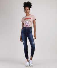 Blusa-Feminina-Coragem-O-Cao-Covarde-Manga-Curta-Decote-Redondo-Rose-9950859-Rose_3