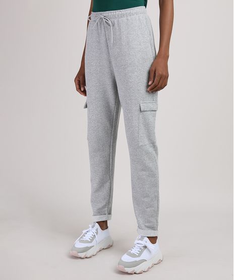 Calca-de-Moletom-Feminina-Cargo-Cintura-Alta-Cinza-Mescla-9946340-Cinza_Mescla_1_1