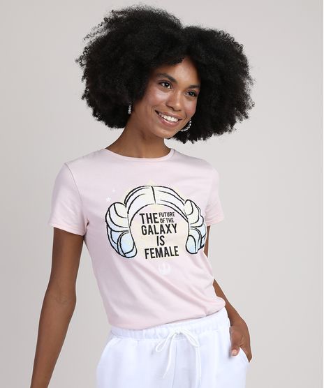 Blusa-Feminina-Princesa-Leia-Star-Wars-Manga-Curta-Decote-Redondo-Rosa-Claro-9947859-Rosa_Claro_1