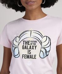 Blusa-Feminina-Princesa-Leia-Star-Wars-Manga-Curta-Decote-Redondo-Rosa-Claro-9947859-Rosa_Claro_4