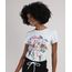 Blusa-Feminina--Future-is-Now--com-Flores-Manga-Curta-Decote-Redondo-Cinza-Mescla-9942068-Cinza_Mescla_1