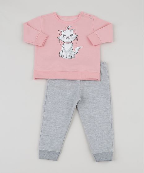 Conjunto-de-Moletom-Infantil-Blusa-Rosa-Claro-Marie-Gatinha---Calca-Cinza-Mescla-9948041-Cinza_Mescla_1