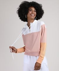 Blusao-de-Moletom-Feminino-com-Recorte-e-Meio-Ziper-Gola-Alta-Rosa-9890693-Rosa_1