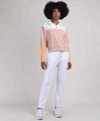 Blusao-de-Moletom-Feminino-com-Recorte-e-Meio-Ziper-Gola-Alta-Rosa-9890693-Rosa_3