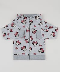 Blusao-de-Moletom-Infantil-Minnie-com-Ziper-e-Capuz-Cinza-Mescla-9946354-Cinza_Mescla_1