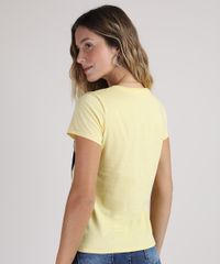 Blusa-Feminina-O-Rei-Leao-Manga-Curta-Decote-Redondo-Amarelo-Claro-9850848-Amarelo_Claro_2