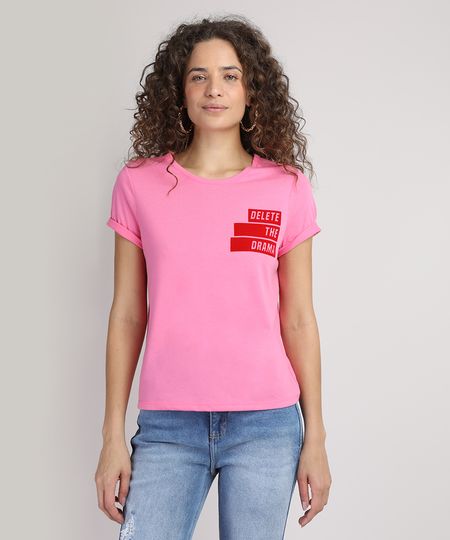 Blusa-Feminina---Delete-The-Drama--Manga-Curta-e-Decote-Redondo-Pink-9943522-Pink_1 Blusa-Feminina---Delete-The-Drama--Manga-Curta-e-Decote-Redondo-Pink-9943522-Pink_1