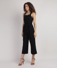 Macacao-Feminino-Pantacourt-com-Botoes-e-Faixa-Regata-Preto-9946102-Preto_1
