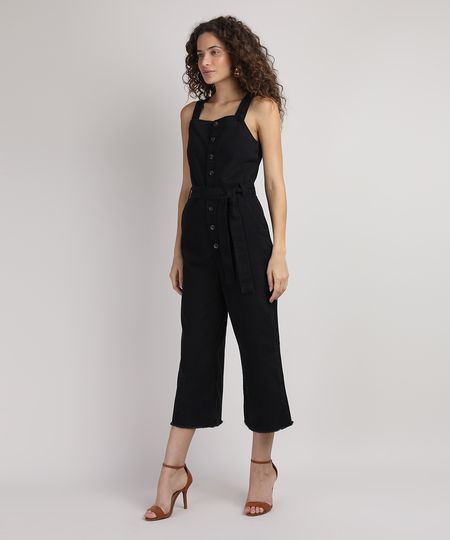Macacao-Feminino-Pantacourt-com-Botoes-e-Faixa-Regata-Preto-9946102-Preto_1