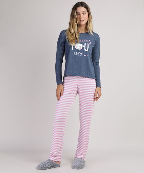 Pijama-Feminino-Ovelhas-Manga-Longa--Azul-Marinho-9951189-Azul_Marinho_1