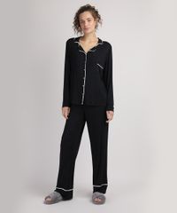 Pijama-Feminino-Camisa-Manga-Longa-com-Bolso-Preto-9951065-Preto_1