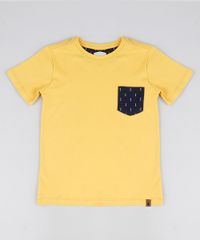 Camiseta-Infantil-com-Bolso-Manga-Curta--Mostarda-9944016-Mostarda_1