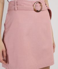 Saia-Feminina-Curta-com-Cinto-Rose-9944514-Rose_4