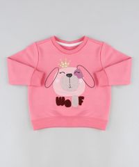 Blusao-de-Moletom-Infantil-Cachorro-com-Tule-Rosa-9887637-Rosa_1
