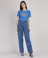 T-Shirt-Feminina-Mindset--Who-Are-The-Rolling-Stones-Anyway---Manga-Curta-Decote-Redondo-Azul-9948979-Azul_3