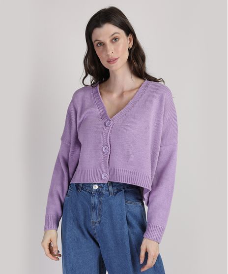 Cardigan-de-Trico-Feminino-Mindset-Cropped-Oversized-Decote-V-Lilas-9950750-Lilas_1