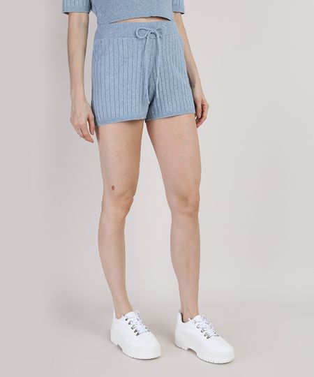 Short-de-Trico-Feminino-Mindset-Hot-Pant-Cintura-com-Elastico-Super-Alta-Canelado-Azul-Claro-9950745-Azul_Claro_1