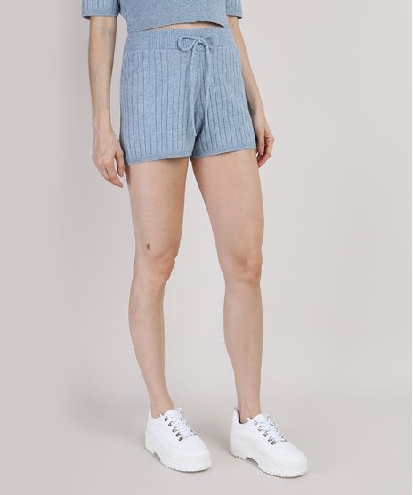 Short-de-Trico-Feminino-Mindset-Hot-Pant-Cintura-com-Elastico-Super-Alta-Canelado-Azul-Claro-9950745-Azul_Claro_1