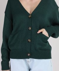 Cardigan-de-Trico-Feminino-Mindset-Oversized-com-Bolsos-Decote-V-Verde-Escuro-9950753-Verde_Escuro_4