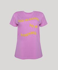 T-Shirt-Feminina-Mindset--Too-Blessed--Manga-Curta-Decote-Redondo-Rosa-9948990-Rosa_5