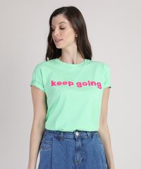 T-Shirt-Feminina-Mindset--Keep-Going--Manga-Curta-Decote-Redondo-Verde-Claro-9948991-Verde_Claro_1