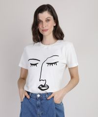 T-Shirt-Feminina-Mindset-Rosto-Manga-Curta-Decote-Redondo-Off-White-9950150-Off_White_1