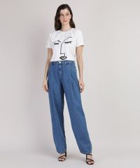 T-Shirt-Feminina-Mindset-Rosto-Manga-Curta-Decote-Redondo-Off-White-9950150-Off_White_3