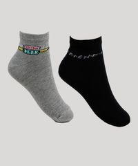 Kit-de-2-Meias-Femininas-Cano-Medio-Friends-Multicor-9949194-Multicor_1