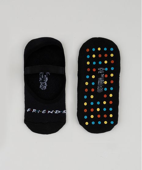 Meia-Feminina-Sapatilha-Friends-Preta-9949198-Preto_1