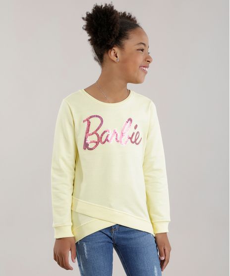 Blusao-em-Moletom-Barbie-com-Paete-Amarelo-8698664-Amarelo_1