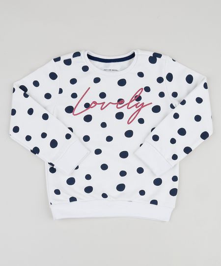 Blusao-de-Moletom-Infantil--Lovely--Estampado-de-Poa-Decote-Redondo-Branco-9944987-Branco_1 Blusao-de-Moletom-Infantil--Lovely--Estampado-de-Poa-Decote-Redondo-Branco-9944987-Branco_1