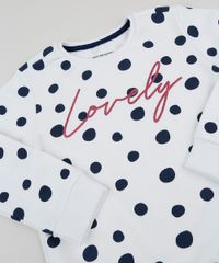 Blusao-de-Moletom-Infantil--Lovely--Estampado-de-Poa-Decote-Redondo-Branco-9944987-Branco_3