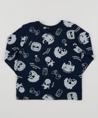 Camiseta-Infantil-Estampada-de-Bichos-com-Video-Game-Manga-Longa-Azul-Marinho-9943223-Azul_Marinho_2