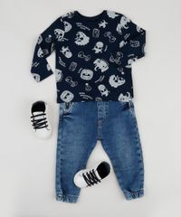 Camiseta-Infantil-Estampada-de-Bichos-com-Video-Game-Manga-Longa-Azul-Marinho-9943223-Azul_Marinho_3