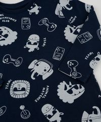 Camiseta-Infantil-Estampada-de-Bichos-com-Video-Game-Manga-Longa-Azul-Marinho-9943223-Azul_Marinho_4
