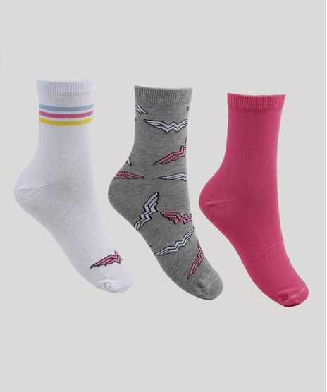 Kit-de-3-Meias-Femininas-Cano-Longo-Mulher-Maravilha--Multicor-9941947-Multicor_1