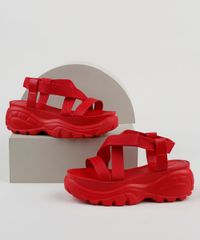 Papete-Feminina-Oneself-Flatform-Tratorada-com-Velcro-Vermelha-9950554-Vermelho_1