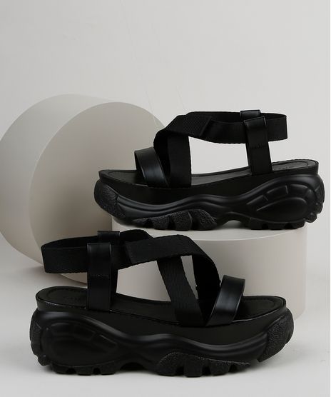 Papete-Feminina-Oneself-Flatform-Tratorada-com-Velcro-Preta-9950555-Preto_1