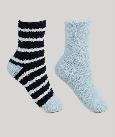 Kit-de-2-Meias-de-Inverno-Femininas-Cano-Alto-Chenille-Multicor-9837829-Multicor_1